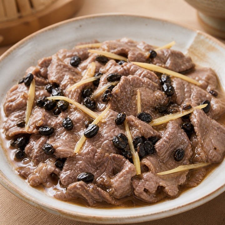 豆豉蒸牛肉片的AI生成成品图